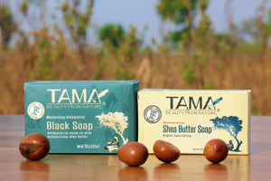Black soap and Shea butter soap 